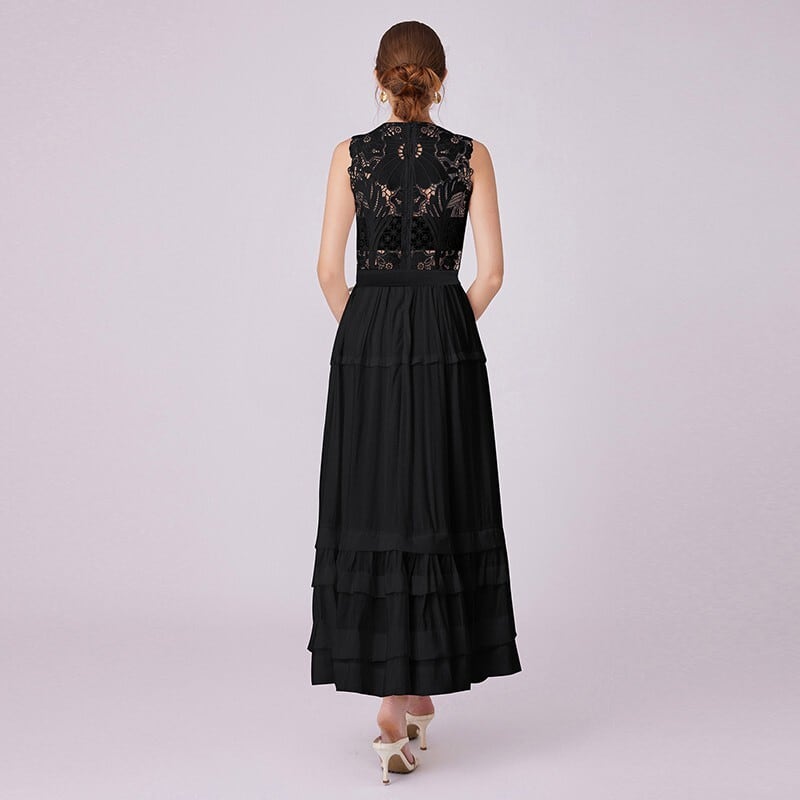 【dress】ノースリーブレースワンピース　M24659