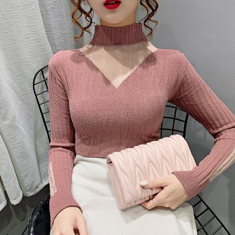 【tops】早い者勝ち!気質満点エレガントニットファッション秋冬新作長袖着痩せトップス G3477