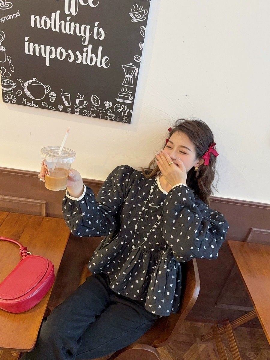 【tops】ペプラムリボントップス　N2908