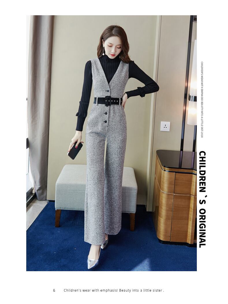 【set】トップス+オシャレオールインワン２点セット G2863