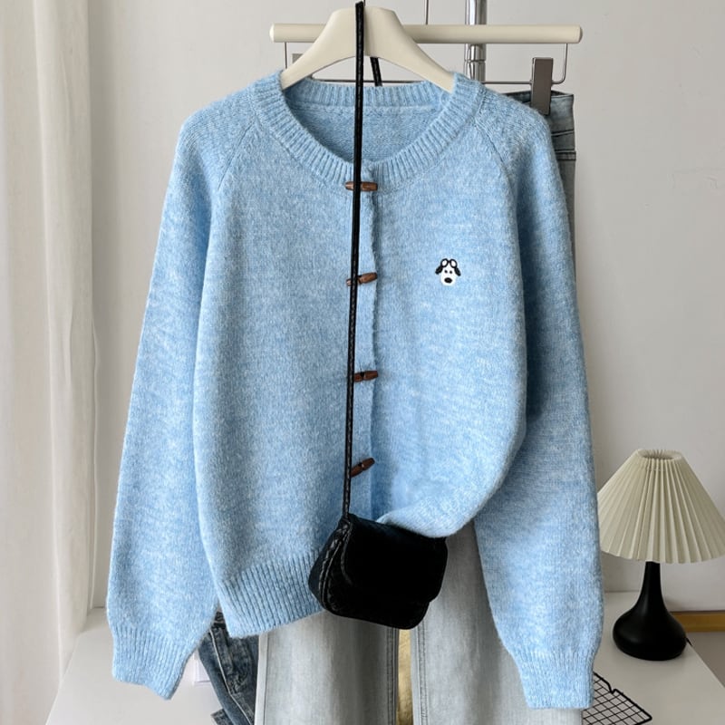 【outer】4色展開ニットカーディガン Q7492
