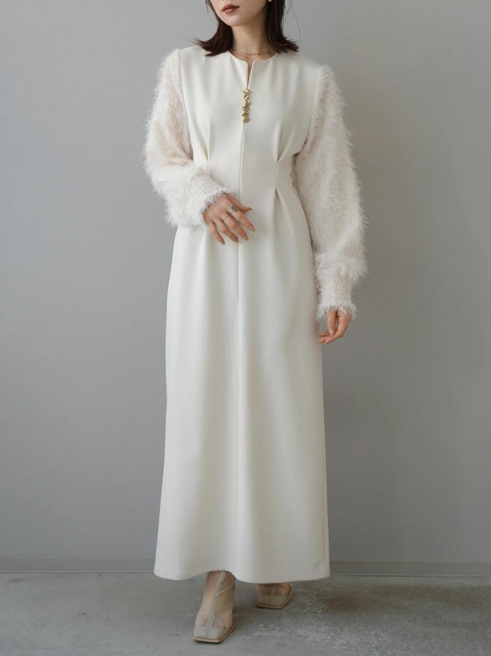 【dress】Ⅴネックドッキングワンピース　N2965