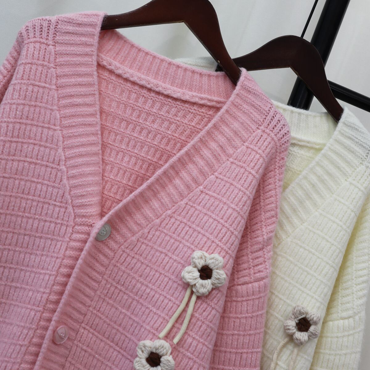 【outer】Vネックニットカーデ　M18707