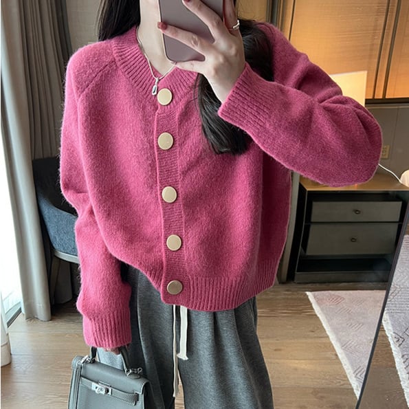 【outer】クルーネックニットカーデ　M26430