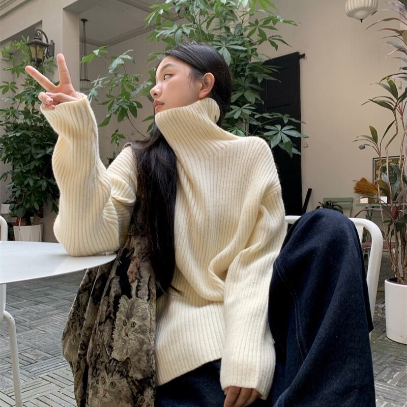 【tops】ハイネックニットセーター　M28899