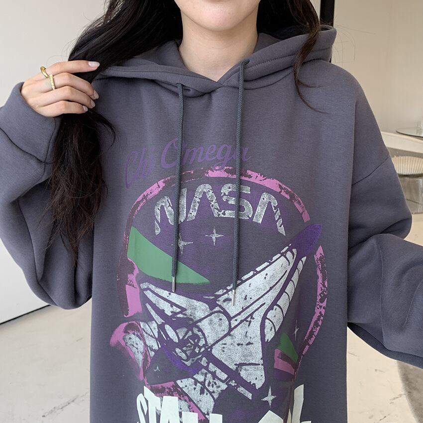 【dress】裹起毛パーカーワンピース　M18579