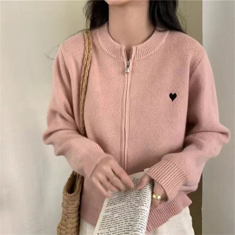 【outer】ファスナーニットカーデ　M26223