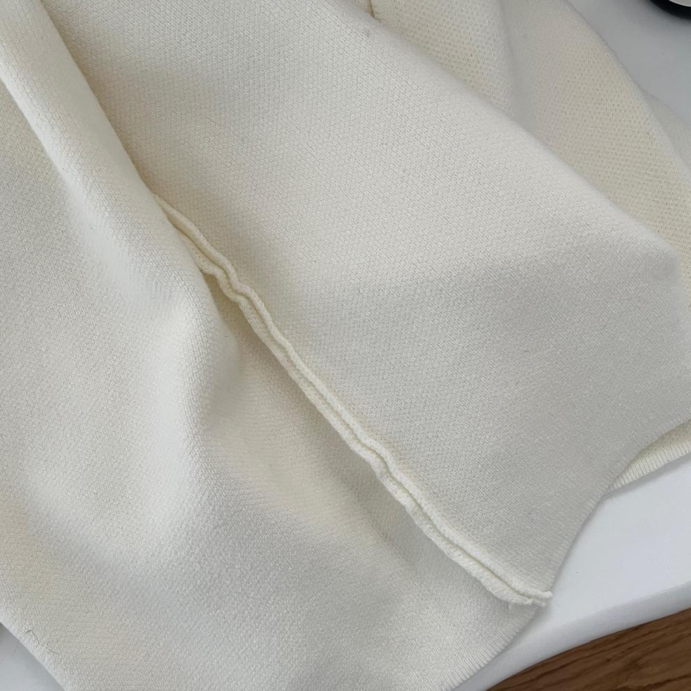 【outer】折り襟ニットコートベルト付き　M27724