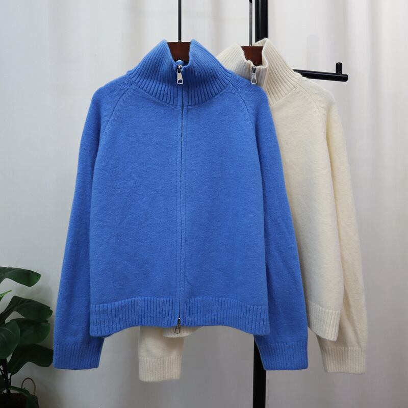 【outer】ファスナーニットカーデ　M27437