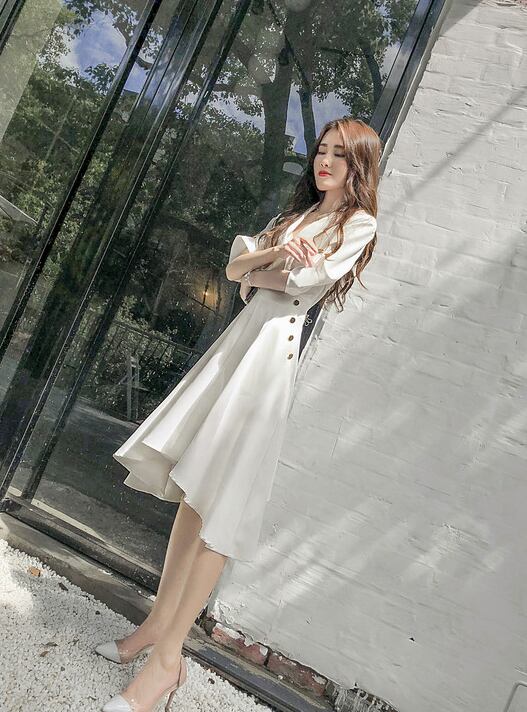 【dress】シンプル気質満点ファッションスウィート不規則着痩せワンピース G0176