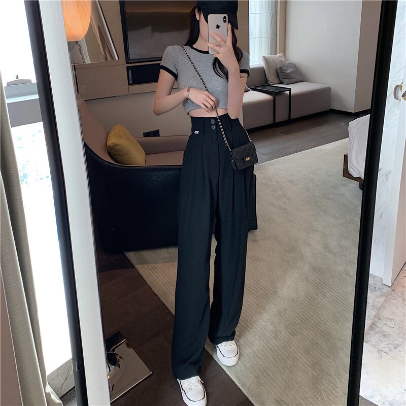 【bottoms】合わせやすいルーズハイウエストガウチョパンツ3色