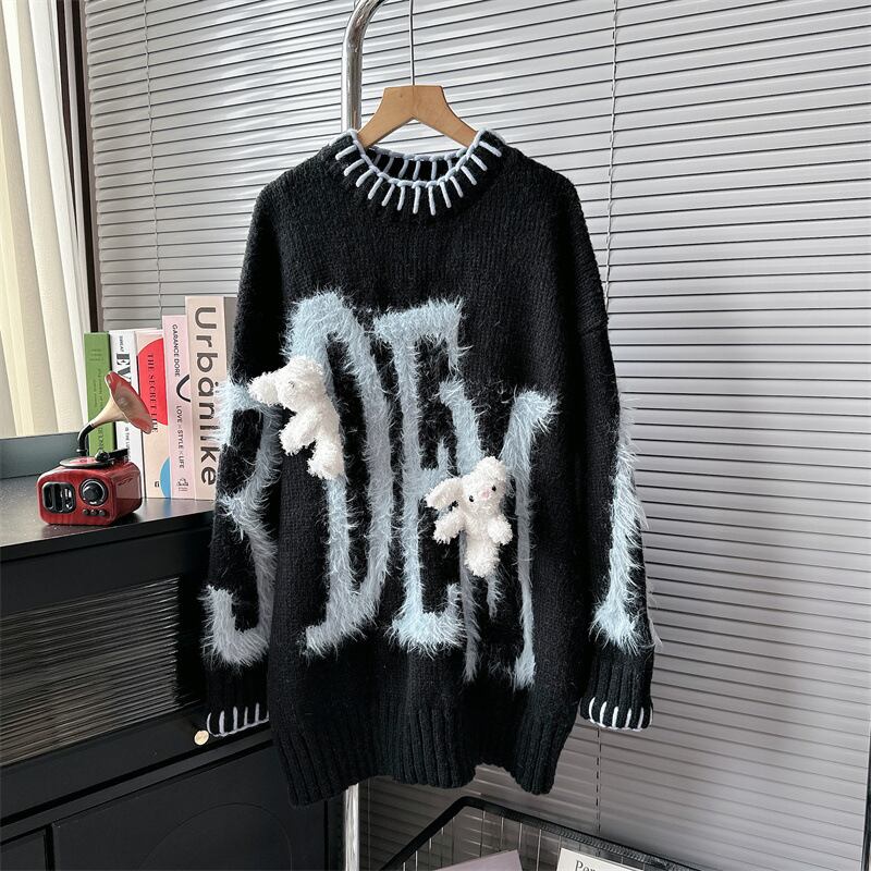【tops】クルーネックニットセーター　M18971