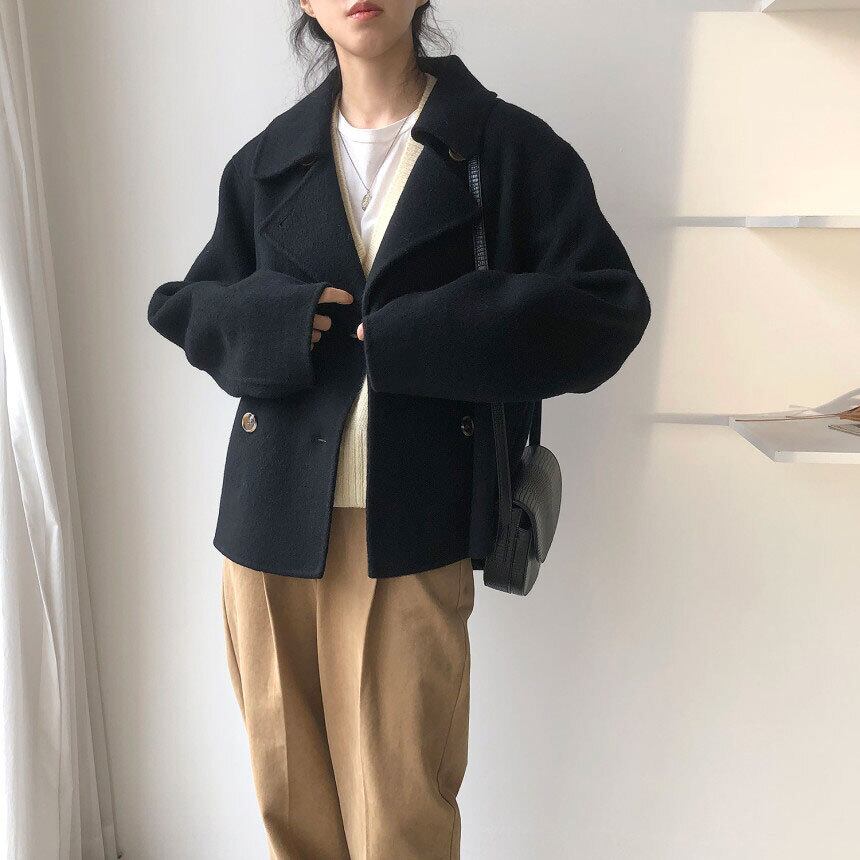 【outer】ダブルボタンコート　M18907