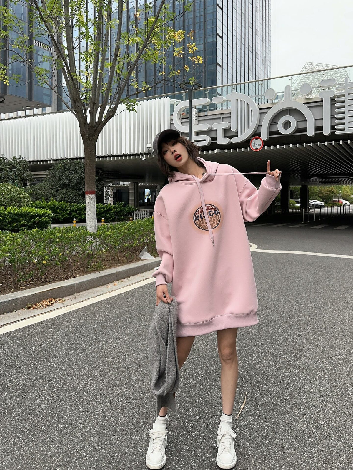 【dress】フード付きカジュアルワンピース    N2167