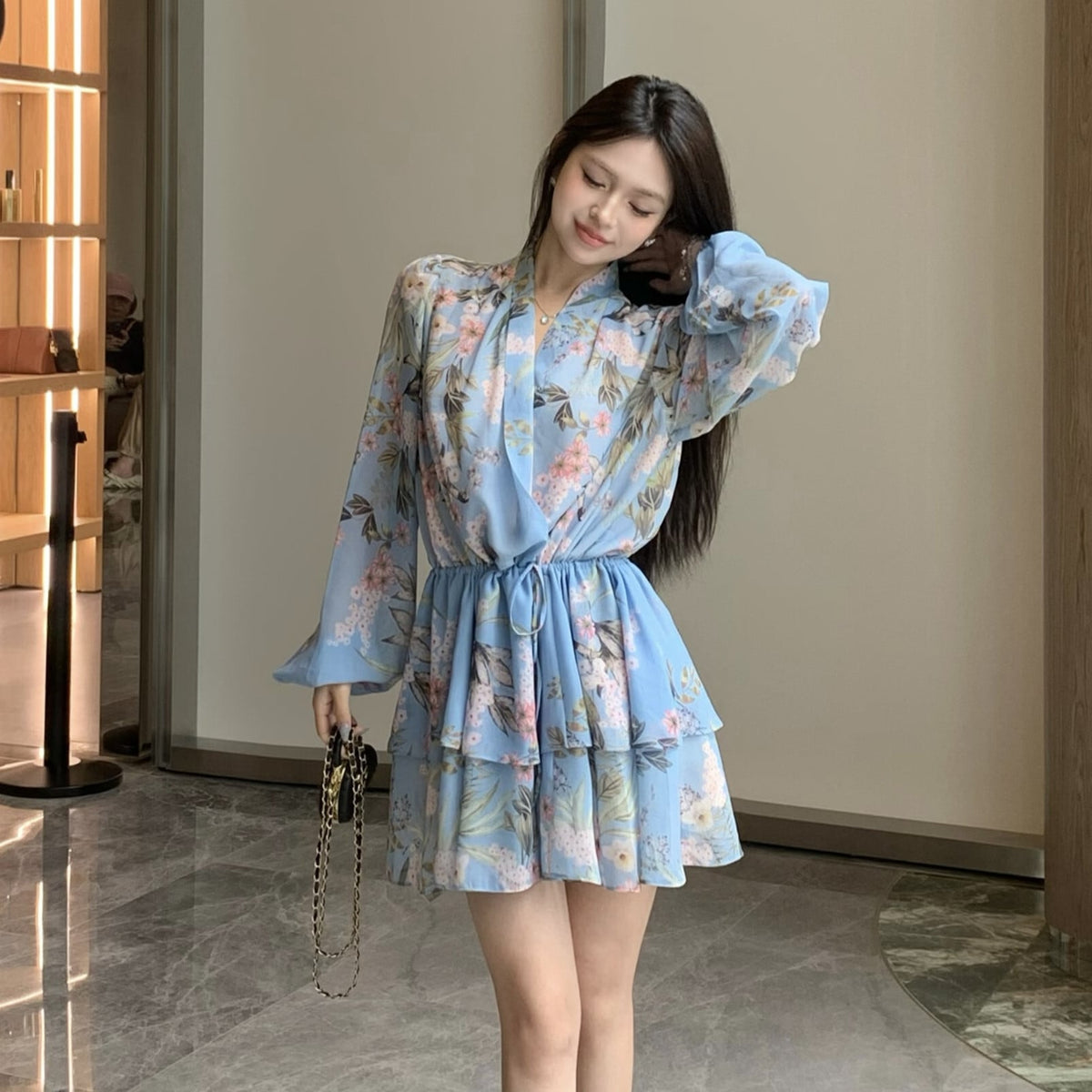 【dress】花柄ワンピース　M24516
