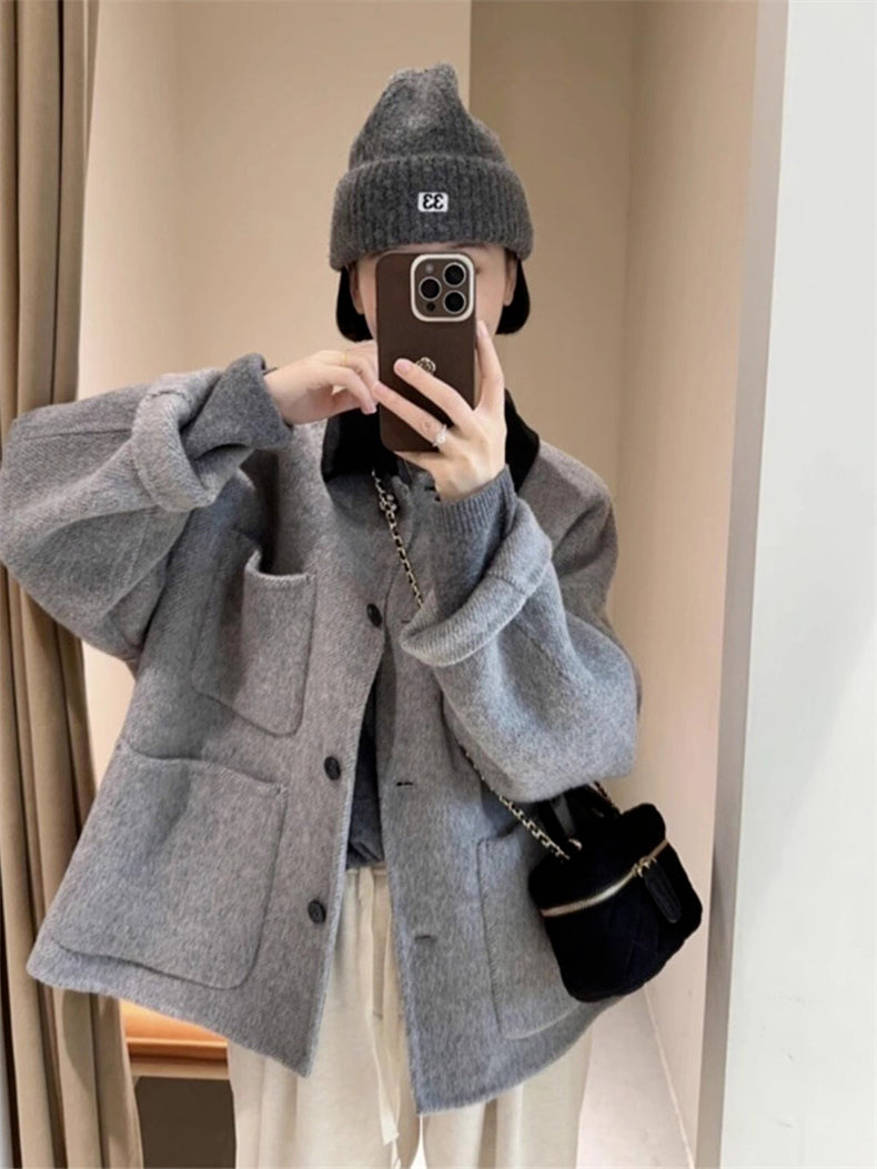 【outer】秋冬ラシャ生地コートアウターG24036