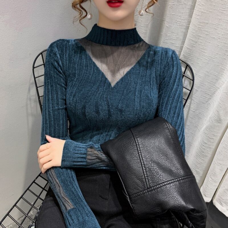 【tops】早い者勝ち!気質満点エレガントニットファッション秋冬新作長袖着痩せトップス G3477