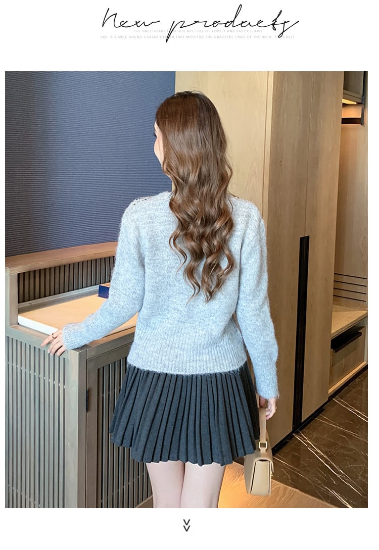 【outer】スパンコールニットカーデ　M27037