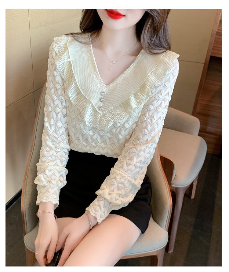 【tops】レースシャツトップス　M28634