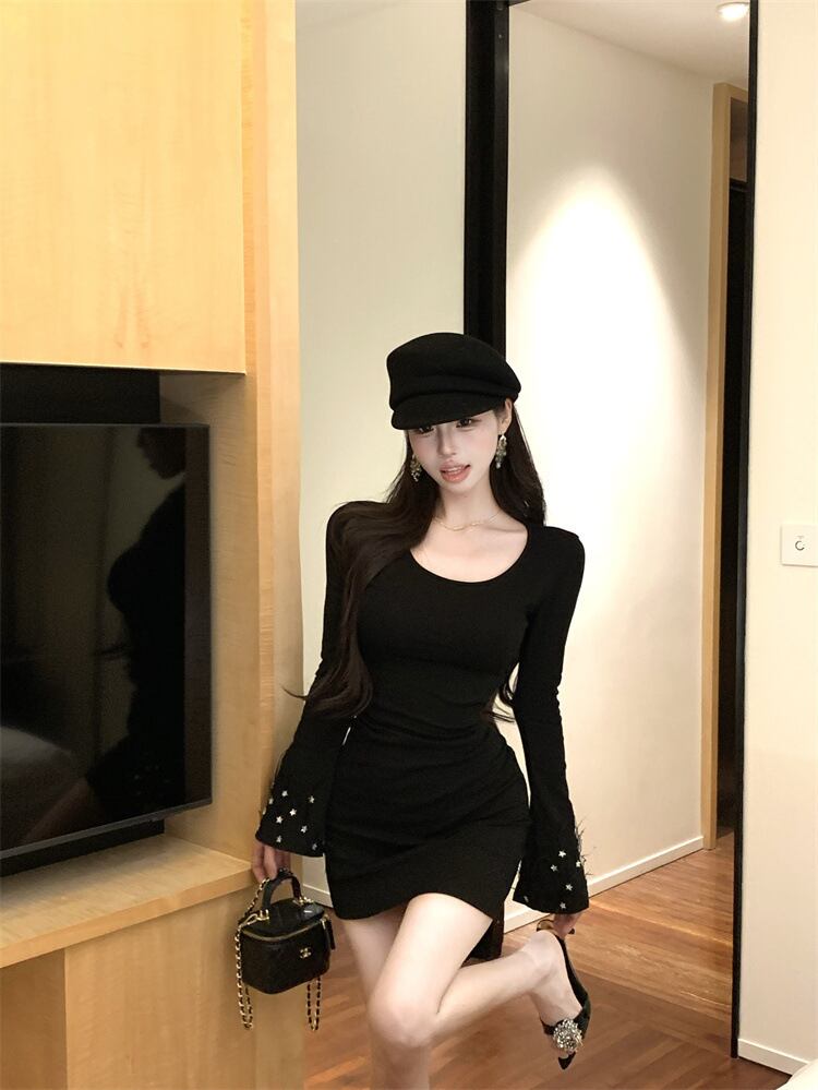 【dress】フレアスリーブワンピース　M27976