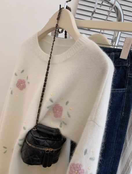 【tops】クルーネックニットセーター　M29217