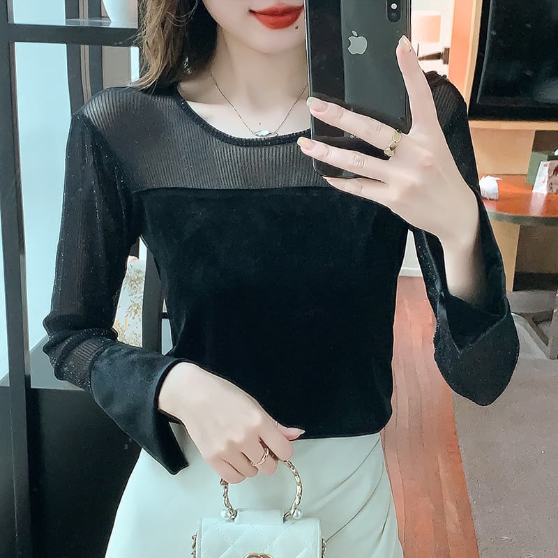 【tops】チュールコンビトップス　M29378