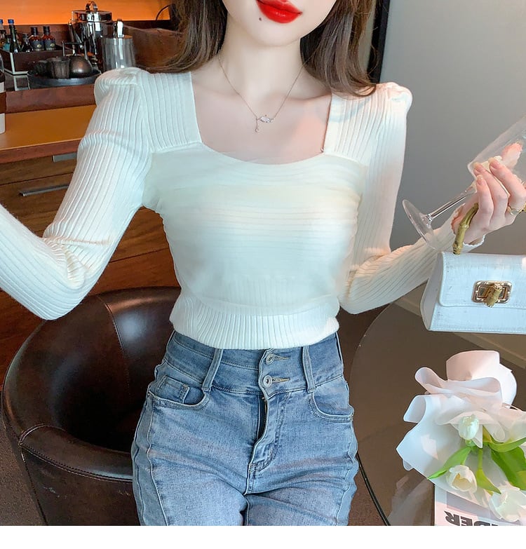 【tops】チュールドッキングニットトップス　M27555