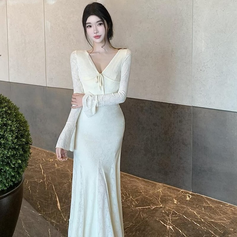 【dress】ロングマーメイドワンピース Q7760