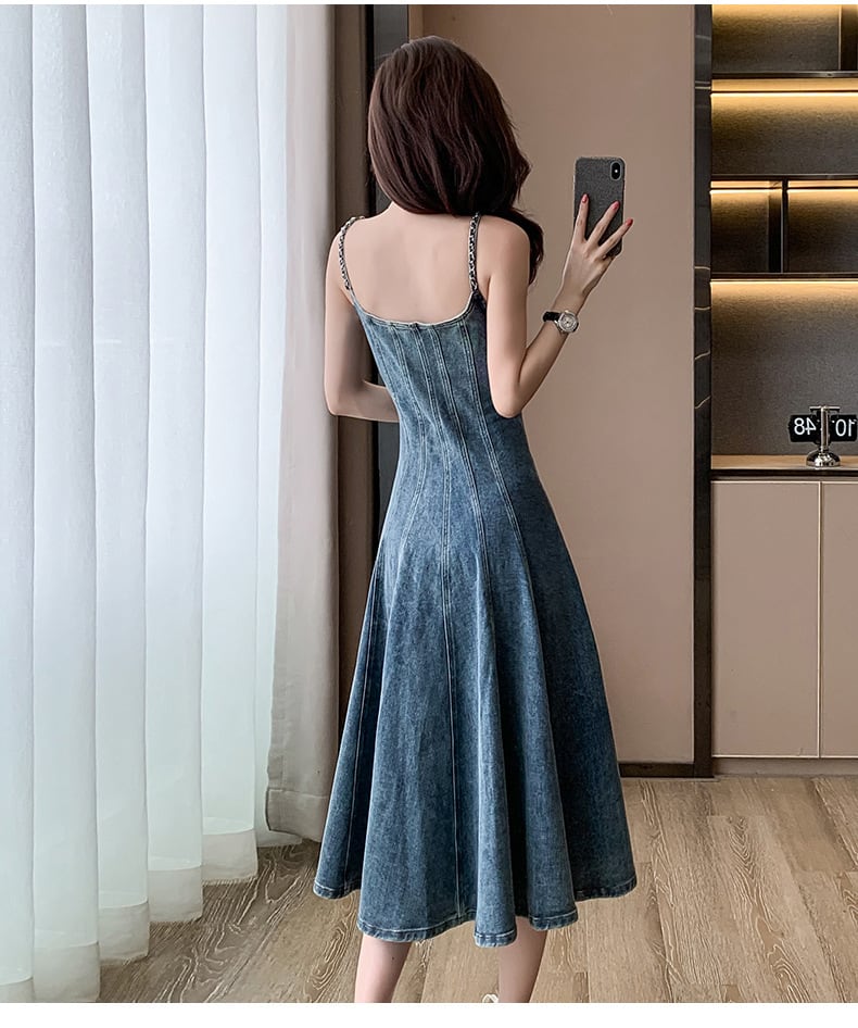 【dress】デニムキャミワンピース　M24564