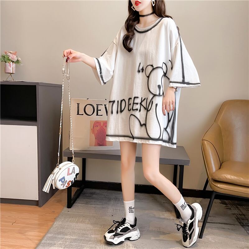 【tops】スウィート韓流スタイルトップス合わせやすいINS風Tシャツ G6704