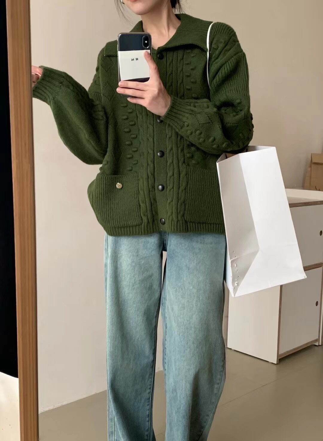 【outer】ニットカーデ　M27077