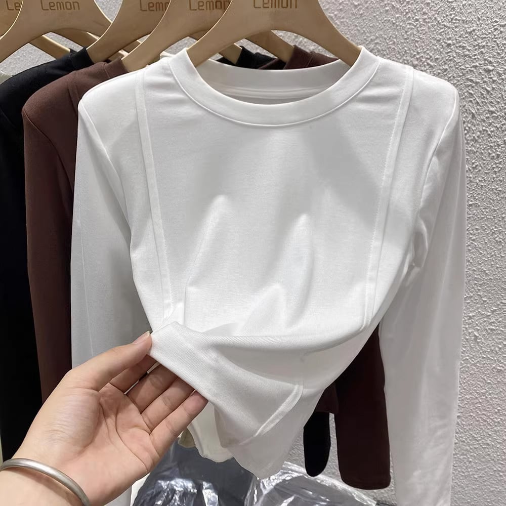 【tops】2色長袖ＴシャツF7167