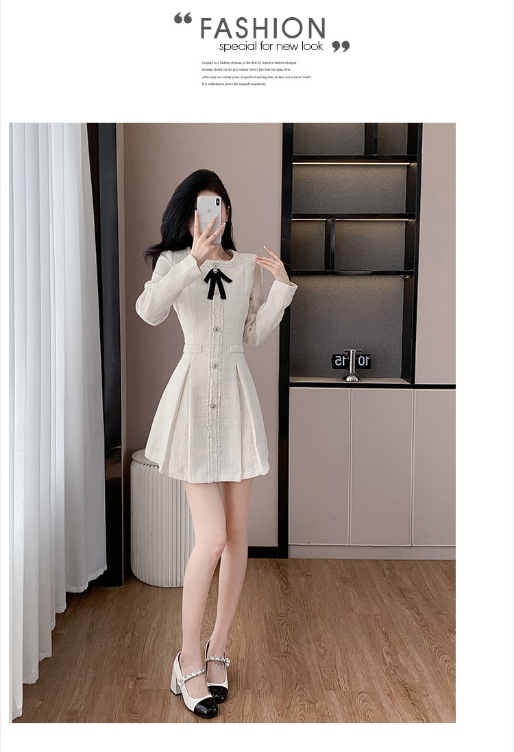 【dress】リボン付きデートワンピース　M27659