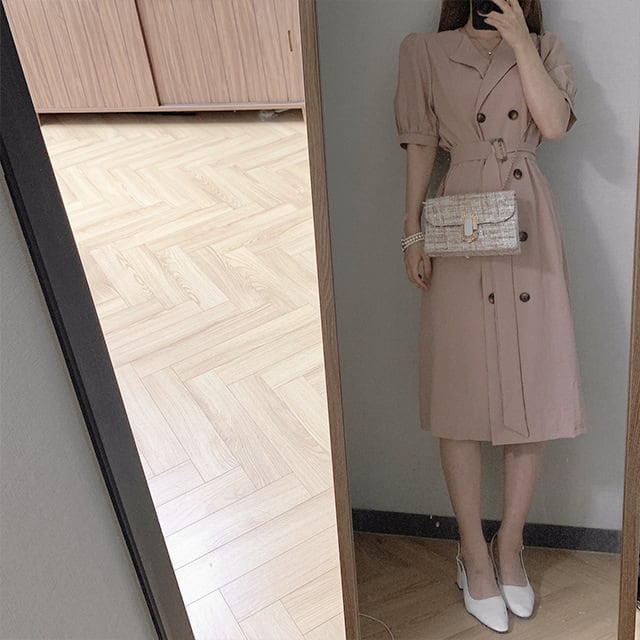【dress】ダブルボタンワンピース　M23985