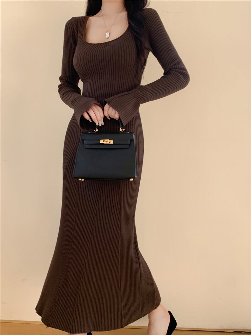 【dress】マーメイドニットワンピース　M26998