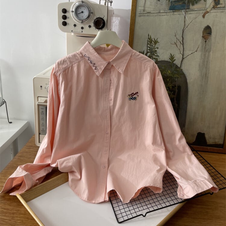 【tops】刺繍シャツトップス　M29759