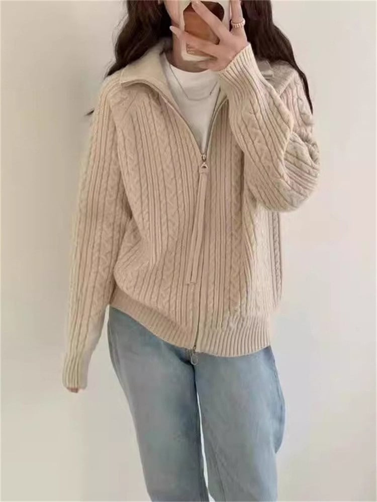 【outer】Wジップニットカーデ　M25981