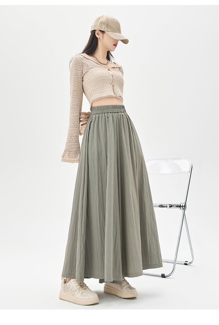 【bottoms】3色ウエストゴムガウチョパンツF7490