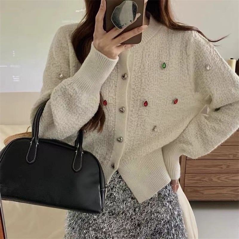 【outer】ビジューニットカーデ　M25994
