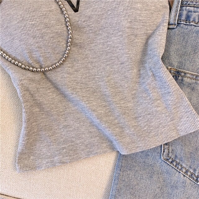 【tops】2色ニットキャミソールF7366