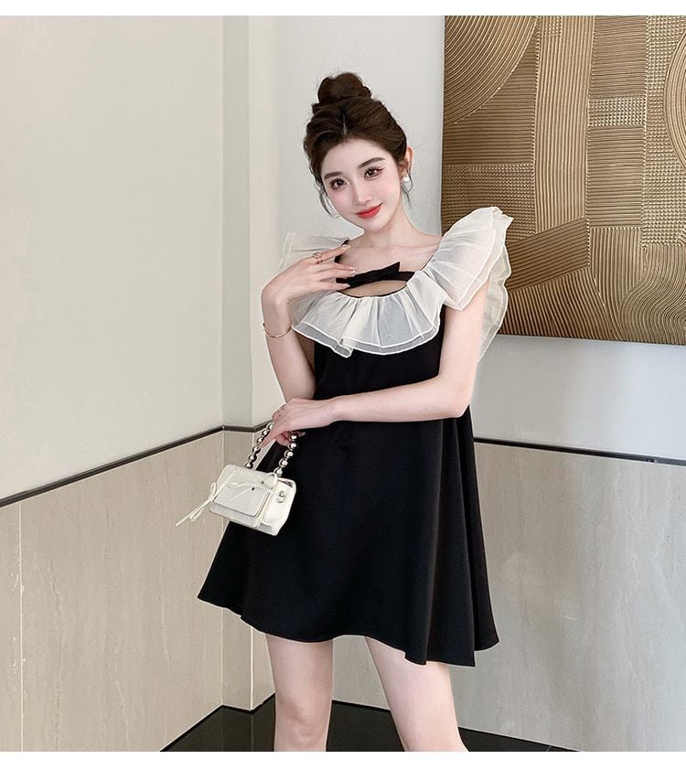 【dress】ノースリーブフリルワンピース　M24262