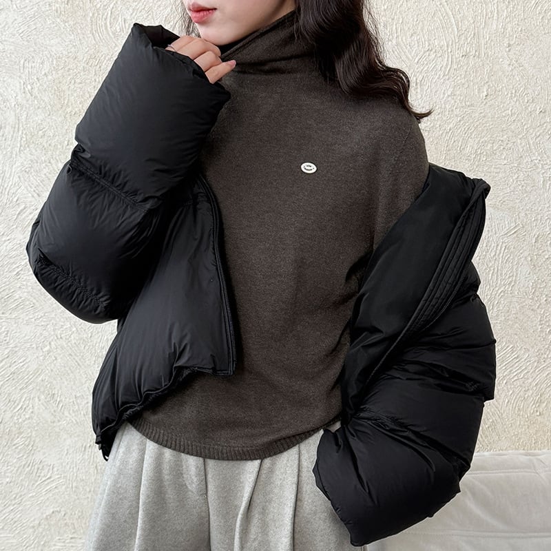 【tops】ハイネックニットトップス Q7090