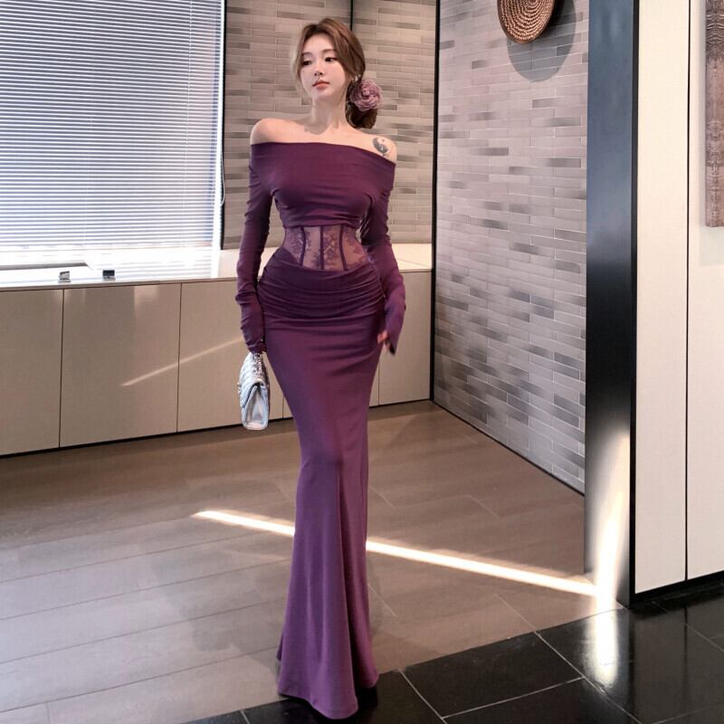 【dress】ドッキングマーメイドワンピース　M29502
