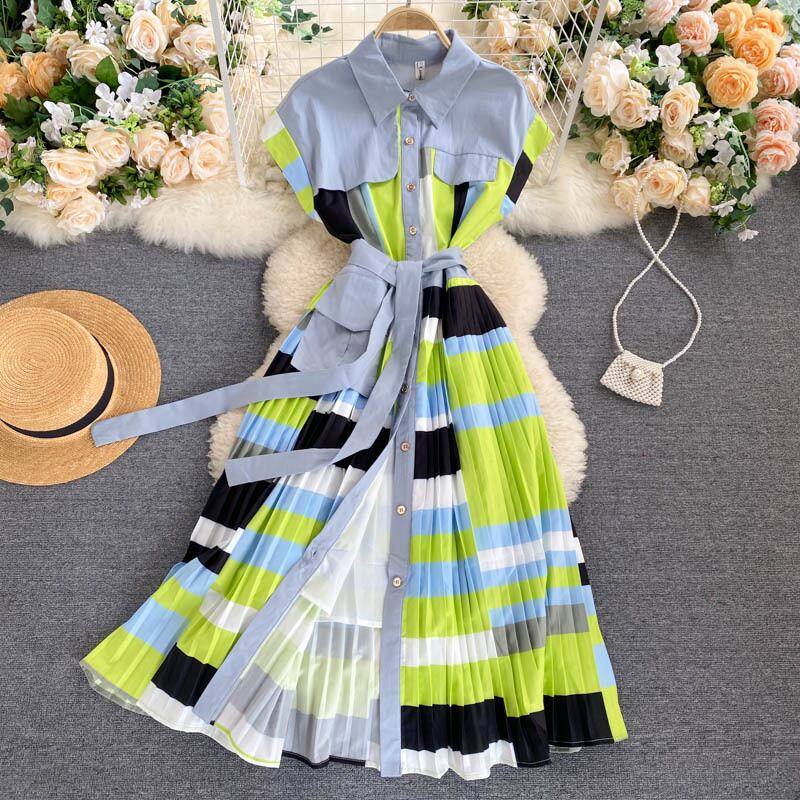 【dress】カラーマッチングワンピース G20727