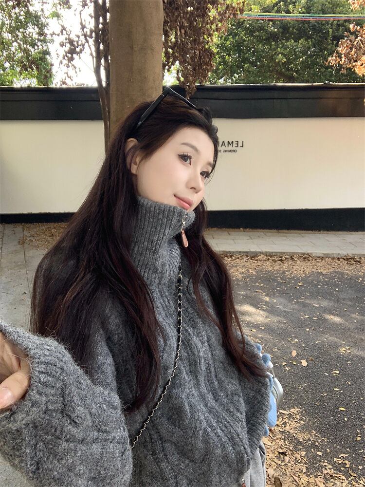 【outer】ファスナーニットカーデ　M27456
