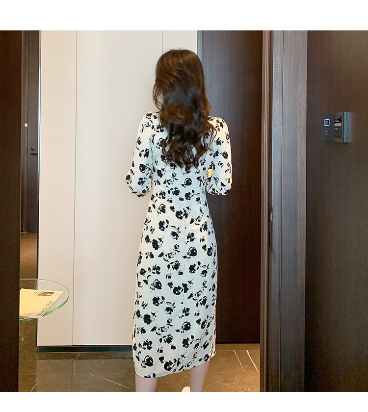 【dress】花柄ワンピース　M25374
