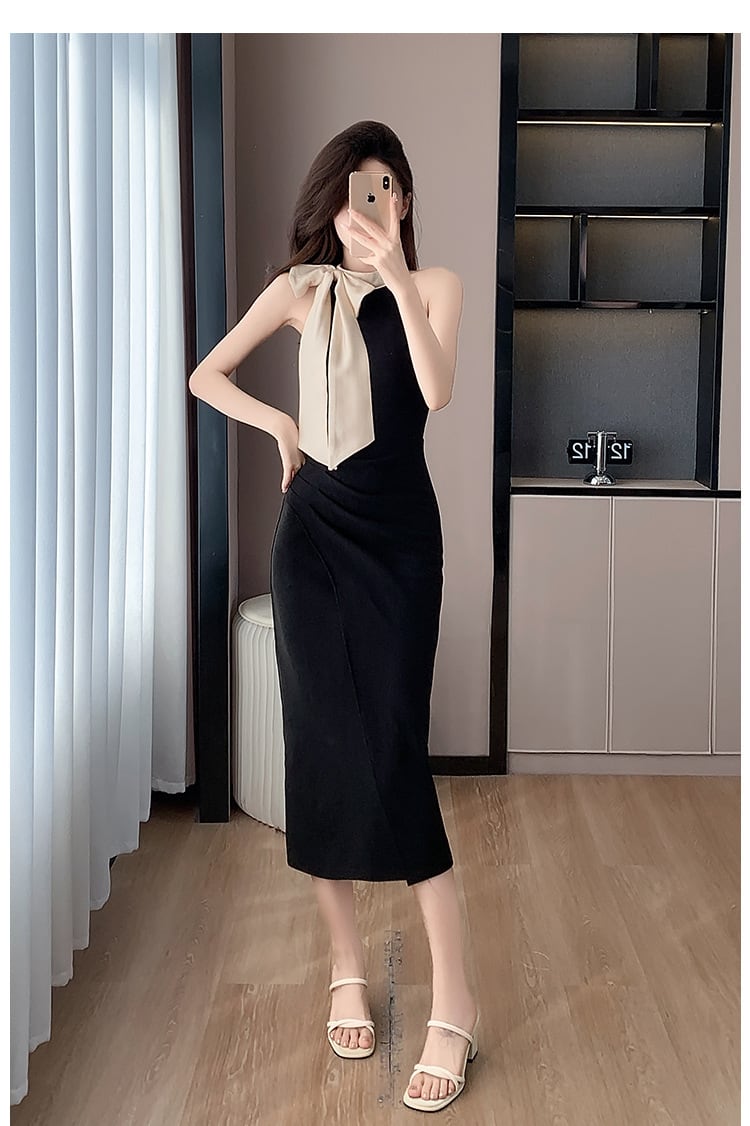 【dress】リボン付きワンピース　M24574