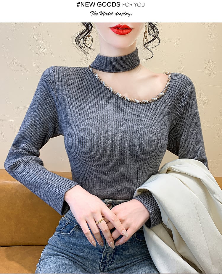 【tops】オフショルダーニットトップス　M27516