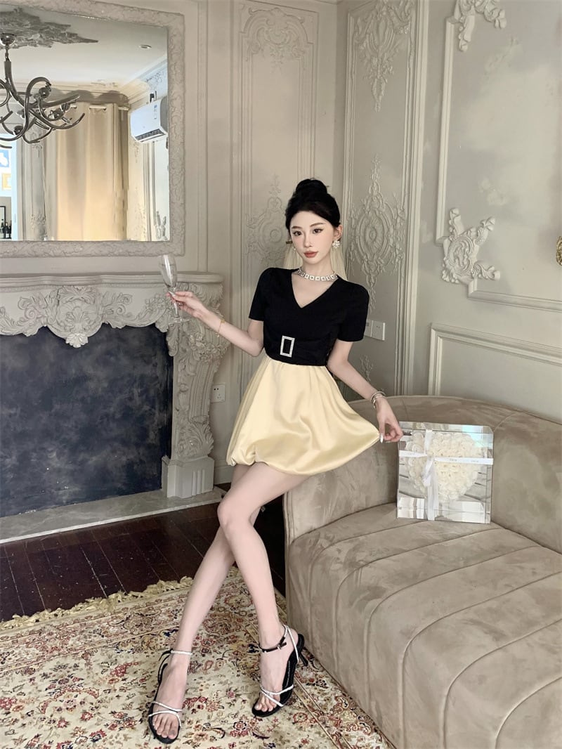 【dress】切り替えワンピース　M23965