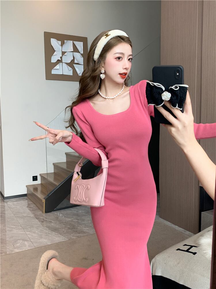 【dress】マーメイドニットワンピース　M18607
